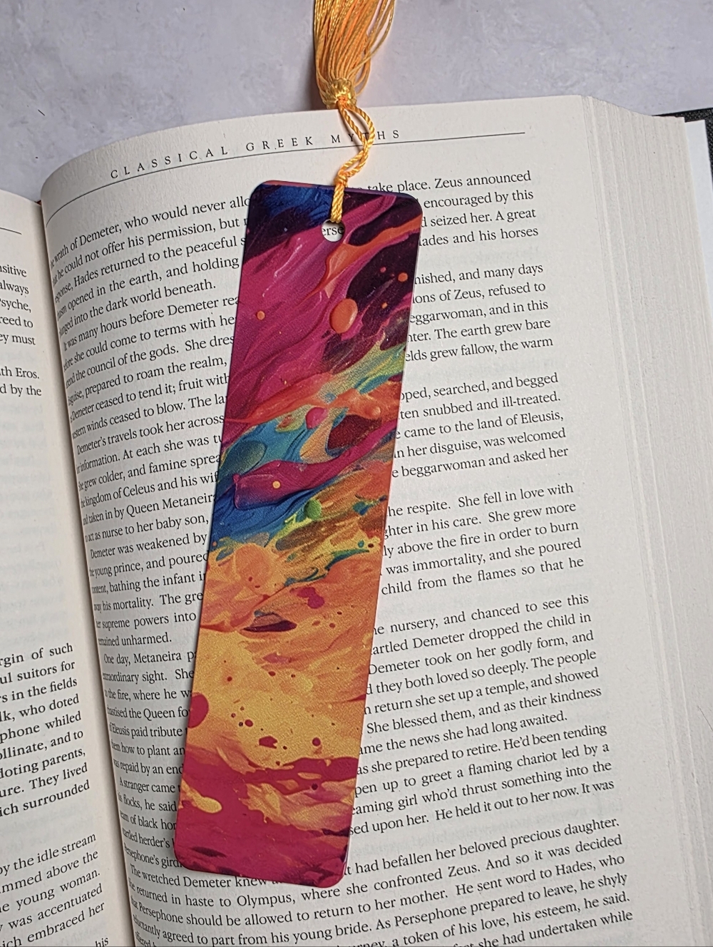 Vibrant Abstract Metal Bookmark - Picture 2 of 4